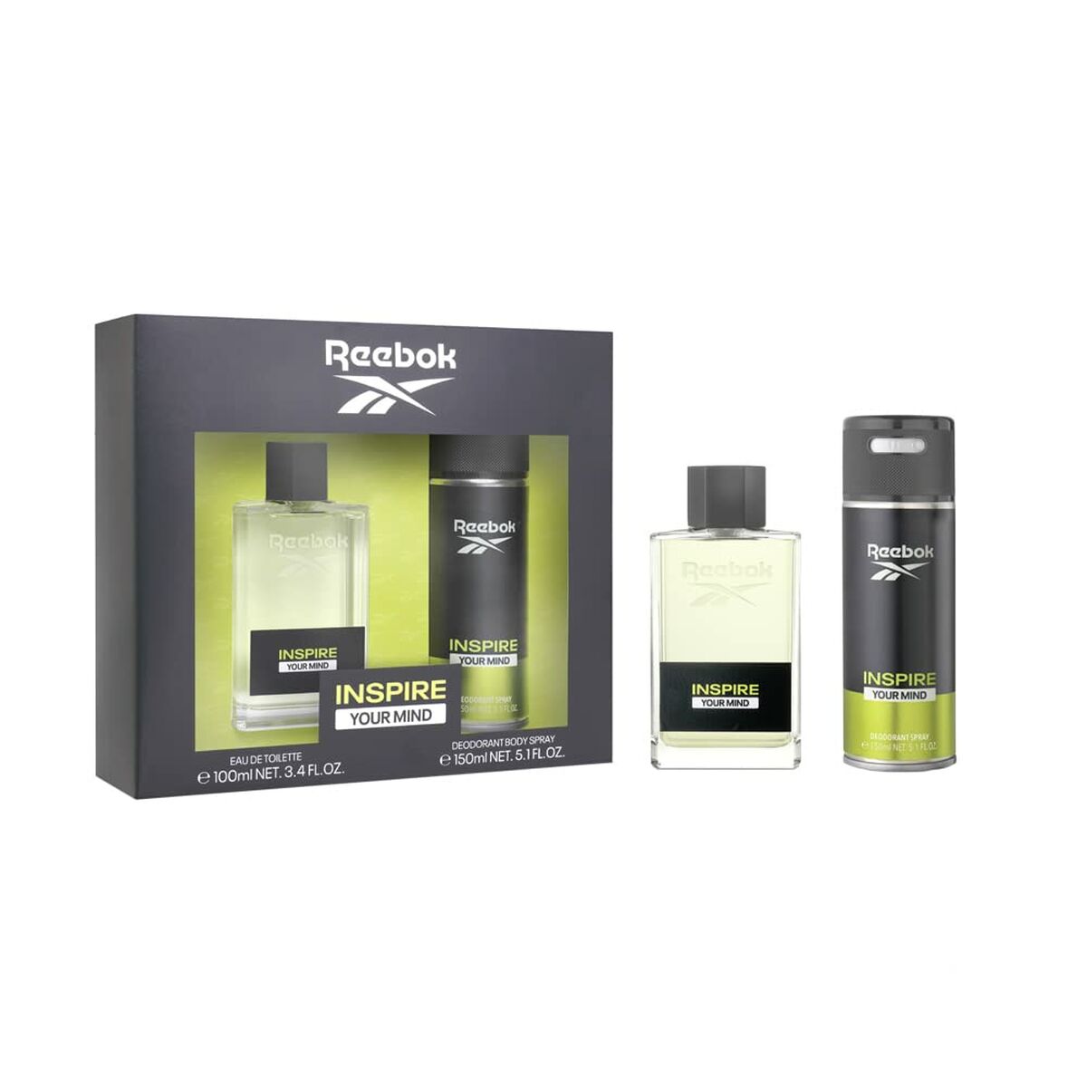 Men's Perfume Set Reebok EDT Inspire Your Mind 2 Pieces